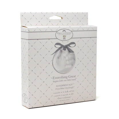 Side view of the handprint kit box with brand logo and product information