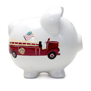 Firetruck Piggy Bank Child to Cherish 