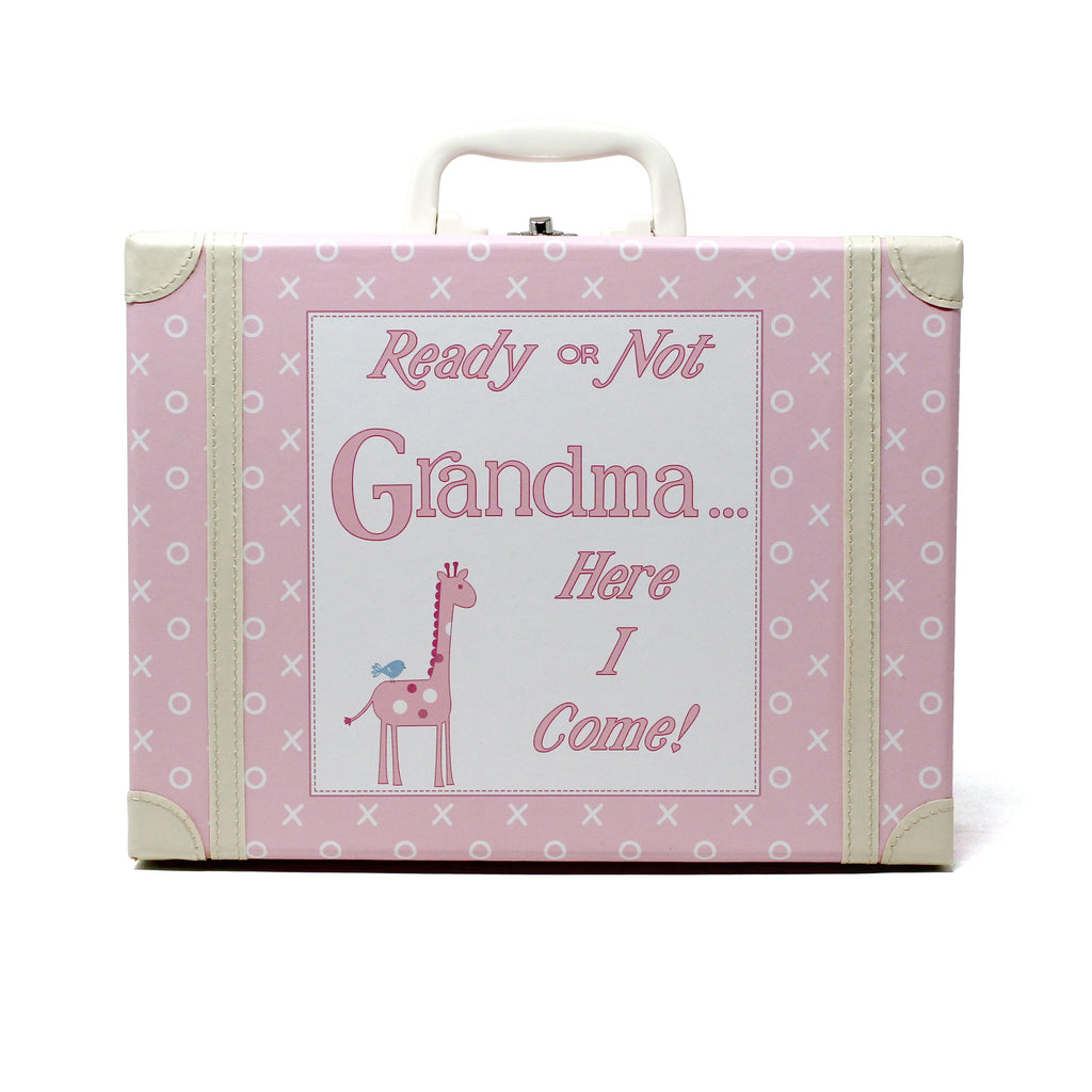 Going To Grandmas XO Suitcase Pink With Swaddle Child to Cherish 