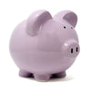 Large Lavender Piggy Bank