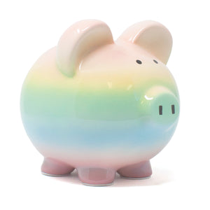 Piggy Bank Rainbow Ombre Boss Hog 13" Child to Cherish 