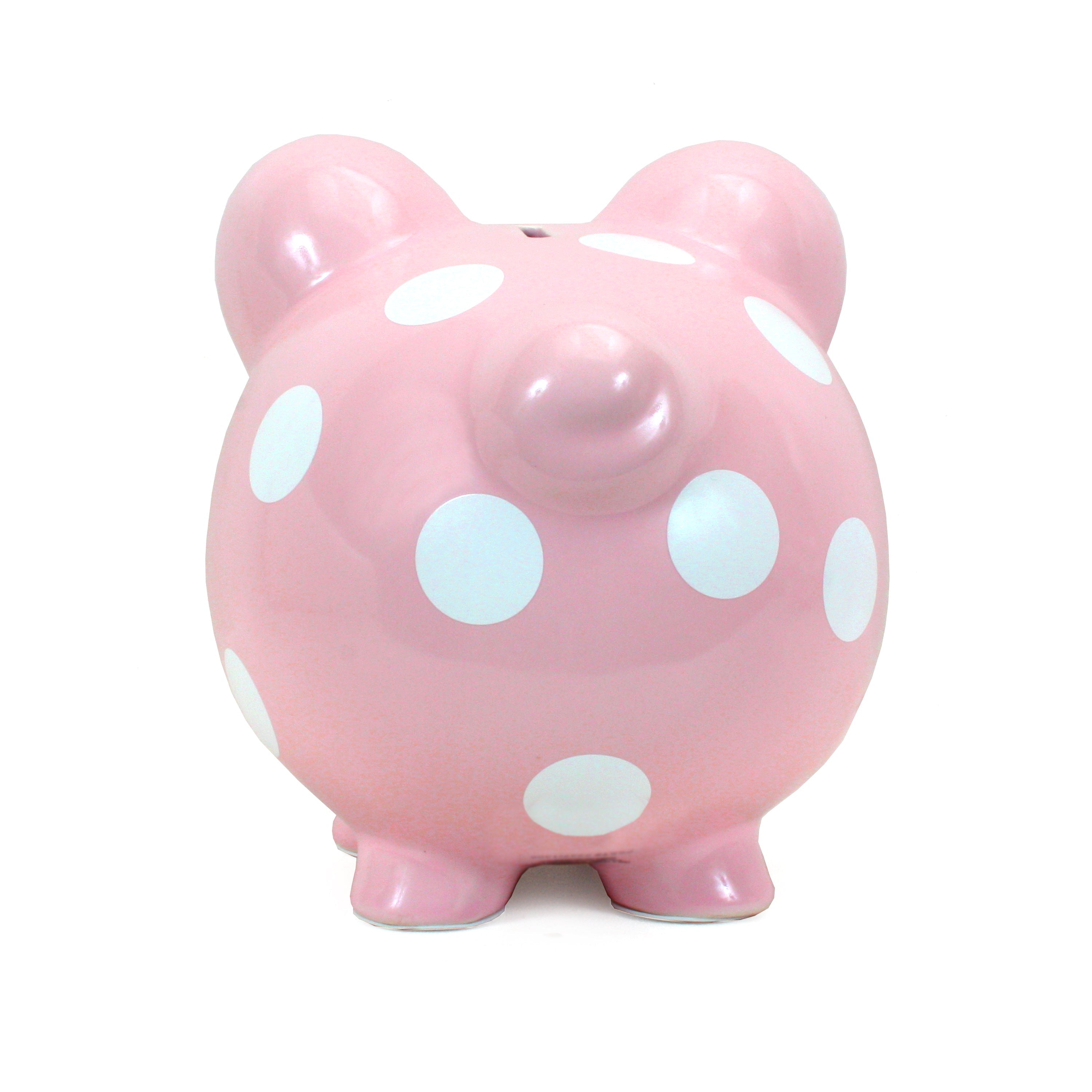 Polka Dot Piggy Bank Pink Child to Cherish 