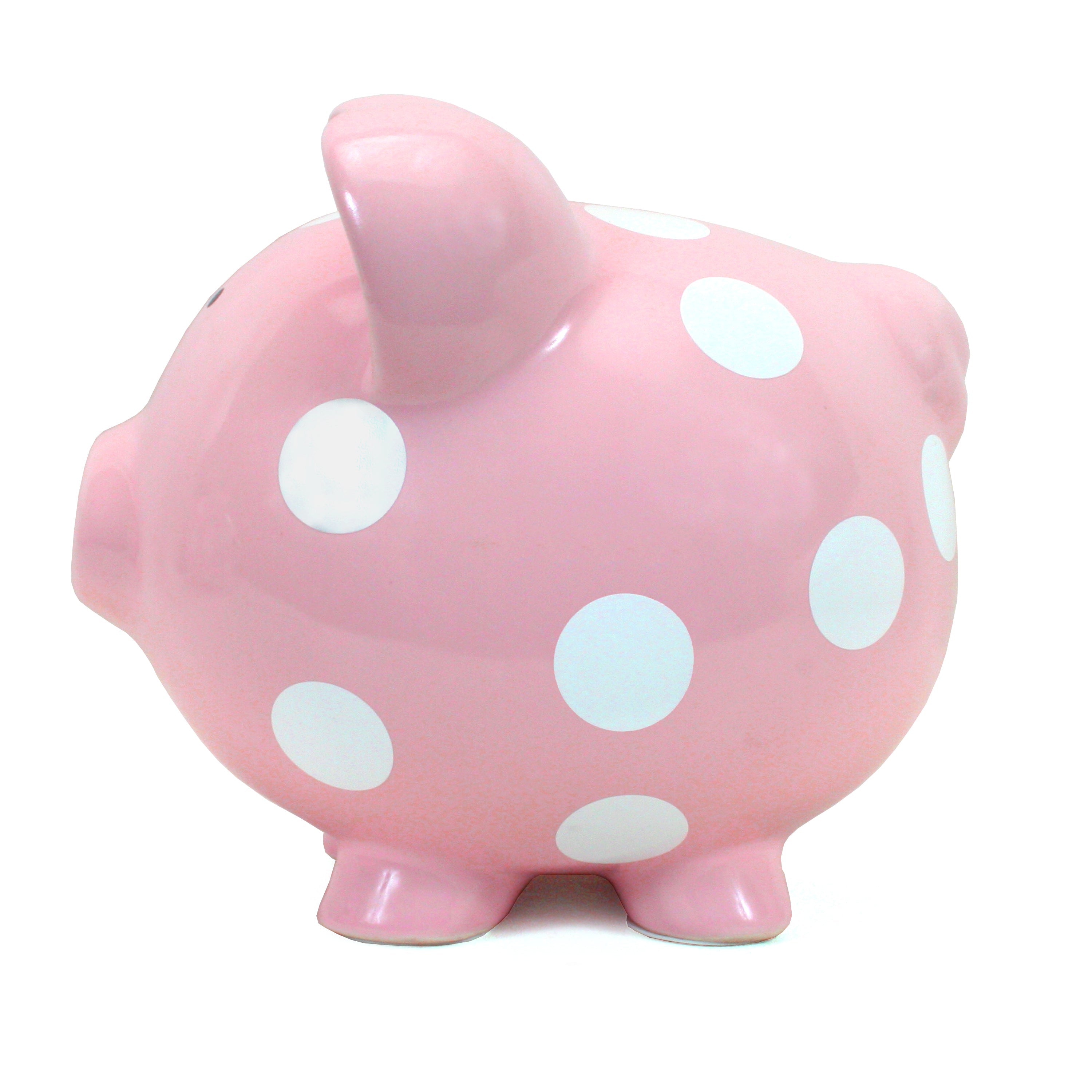 Polka Dot Piggy Bank Pink Child to Cherish 