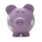 Polka Dot Piggy Bank Purple Child to Cherish 