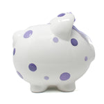 Purple Multi Dot Piggy Bank Child to Cherish 
