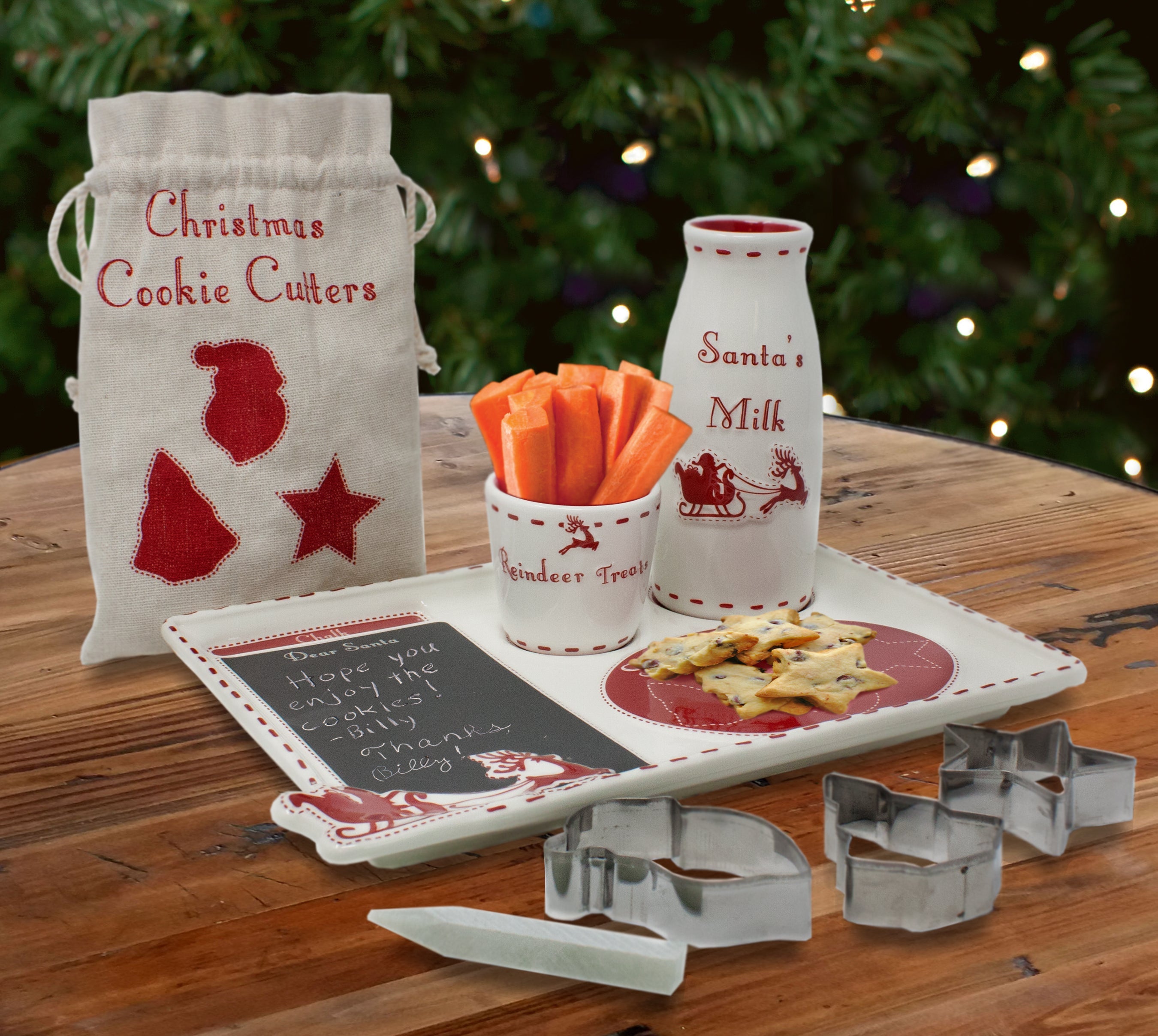 Santa's Cookie Platter w/ cutters Child to Cherish 