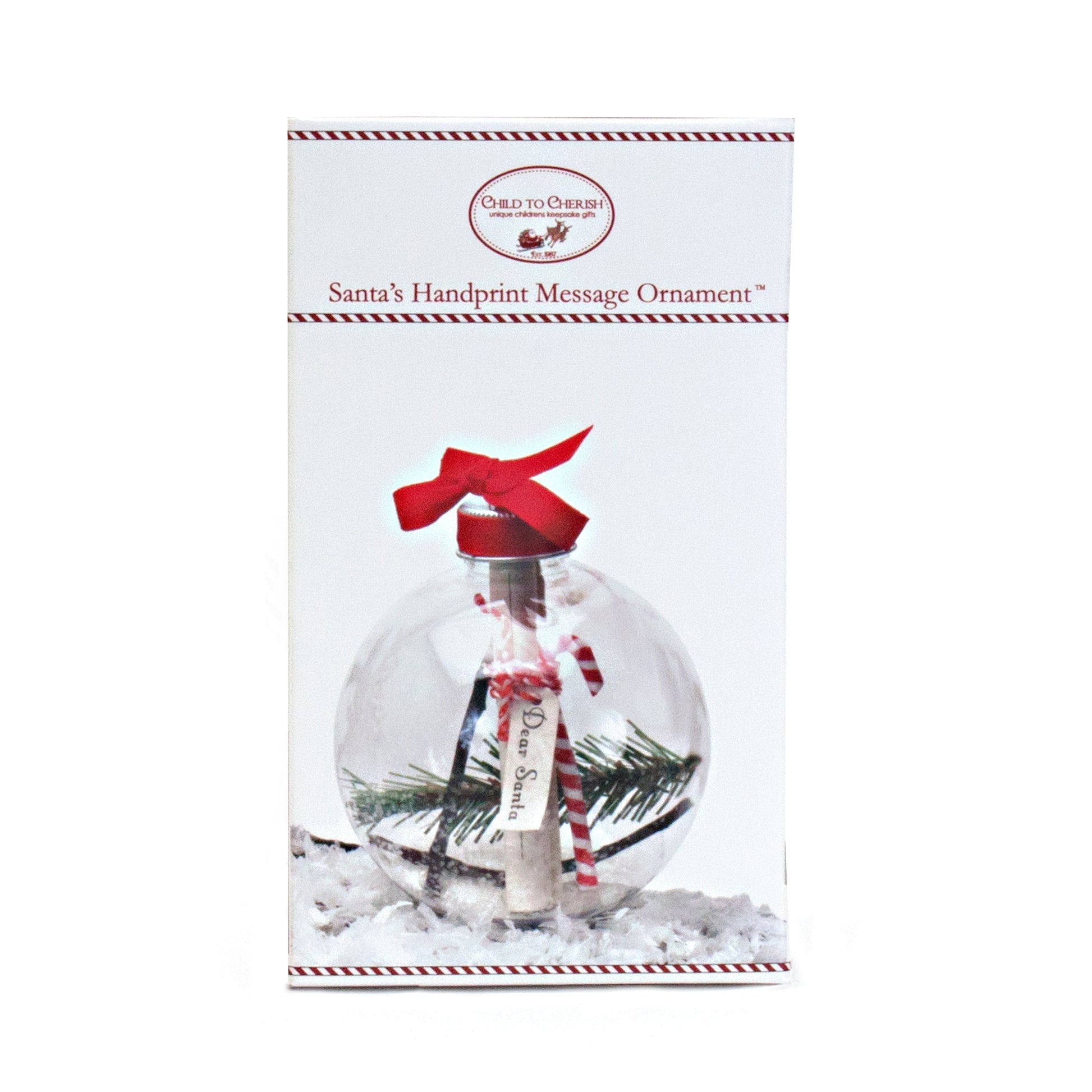 Santa's Message Handprint Ornament Child to Cherish 