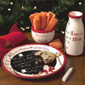 Santa's Message Plate Set Child to Cherish 