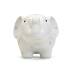 White Elephant Bank with Pink Polka Dots Child to Cherish 