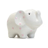 White/Pink Polka Dot Elephant Bank